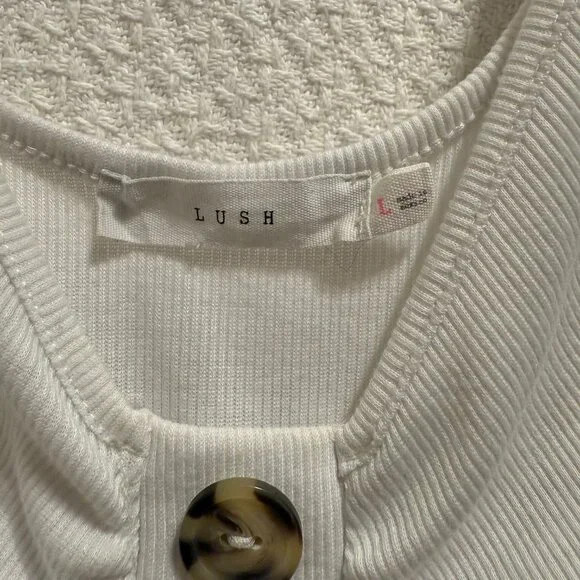 Lush off white tank. Size L NWOT - Picture 5 of 9